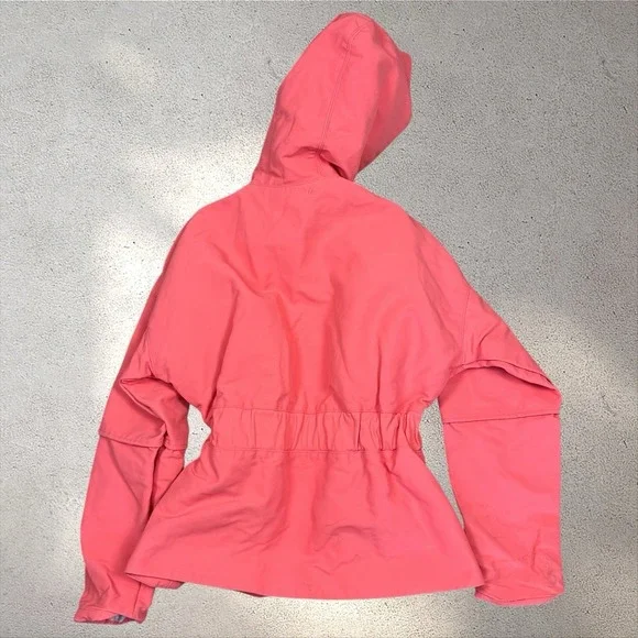 Opening Ceremony Peplum Rain Windbreaker Soft Shell Jacket Coat Sz L